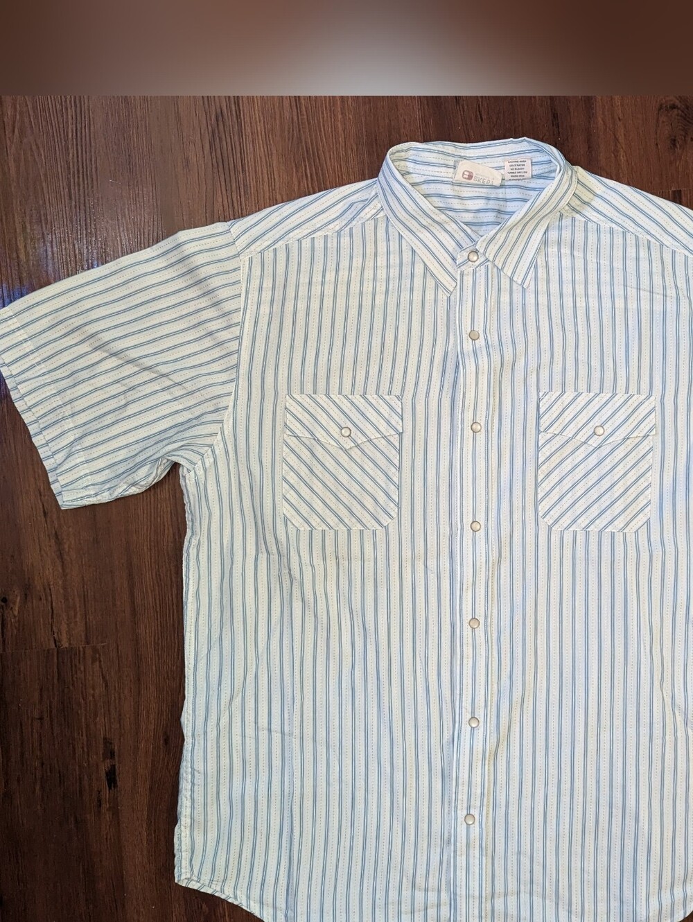 Buckle Vintage BKE67 Pearl Snap stripe shirt Men's 2XL